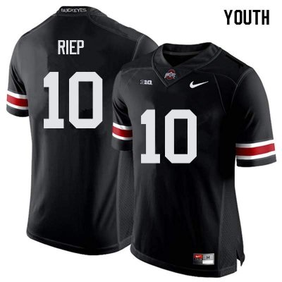 Youth Ohio State Buckeyes #10 Amir Riep Black Nike NCAA College Football Jersey Comfortable YFZ6544QD